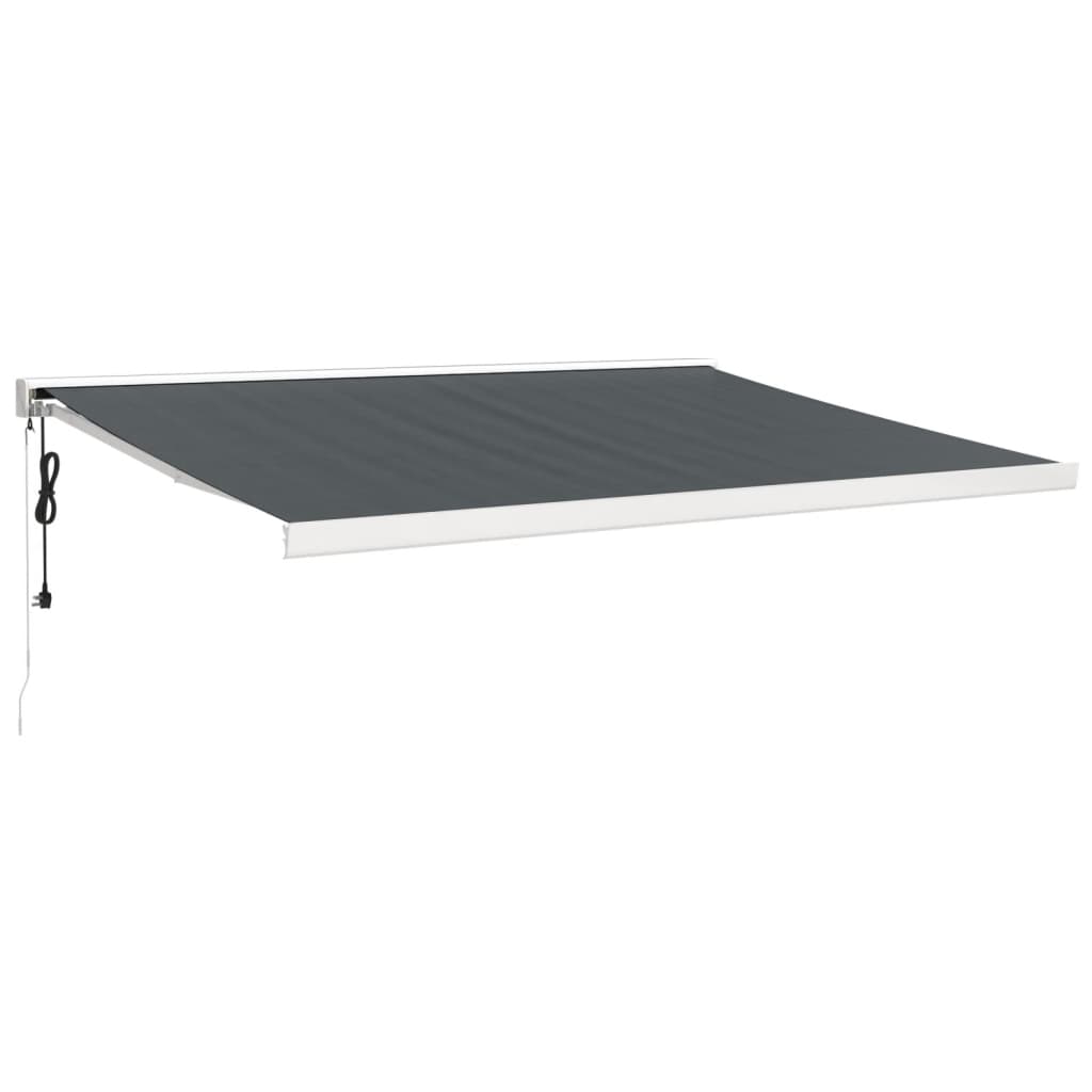 Vidaxl luifel erstreckt sich 4,5 x 3 Mst Staub und Aluminium -Anthrazit -Colored