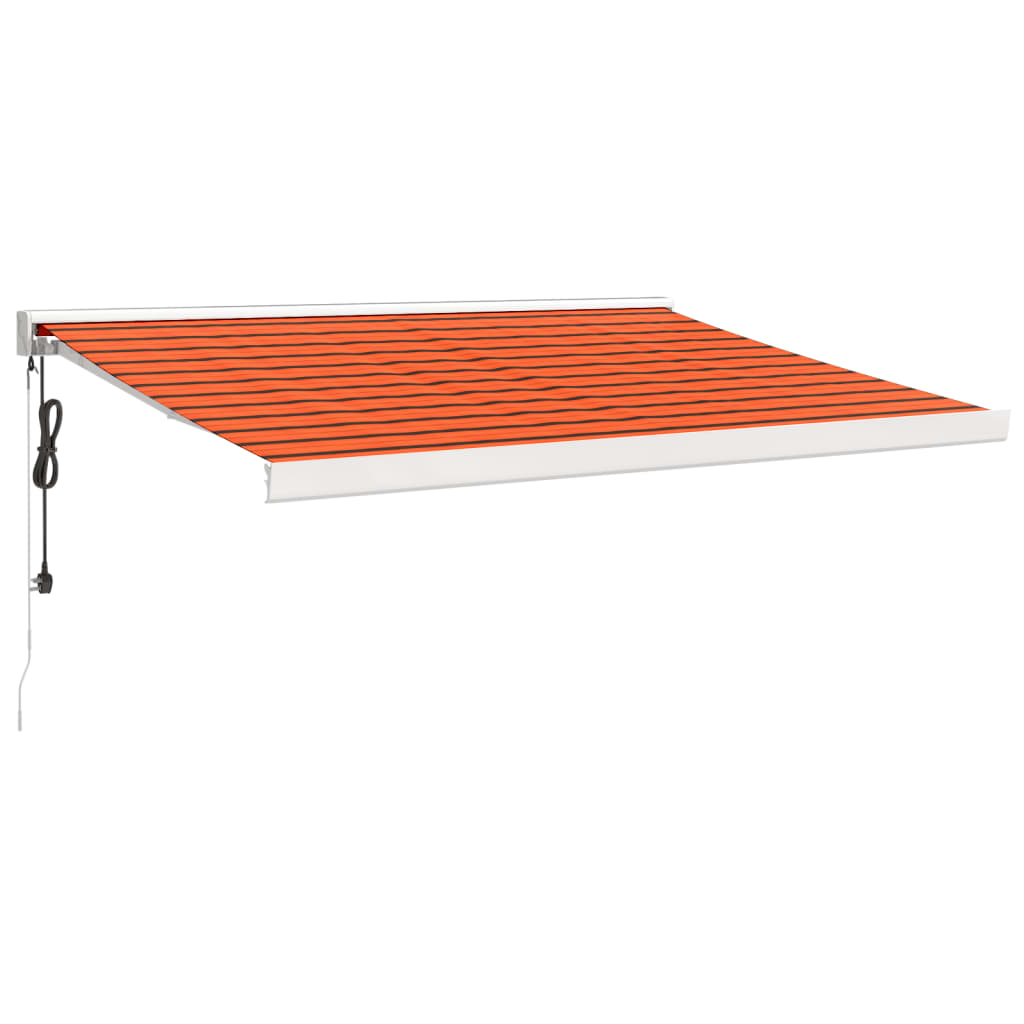 Vidaxl luifel ausziehbar 3x2,5 m Staub und Aluminiumorange und Braun