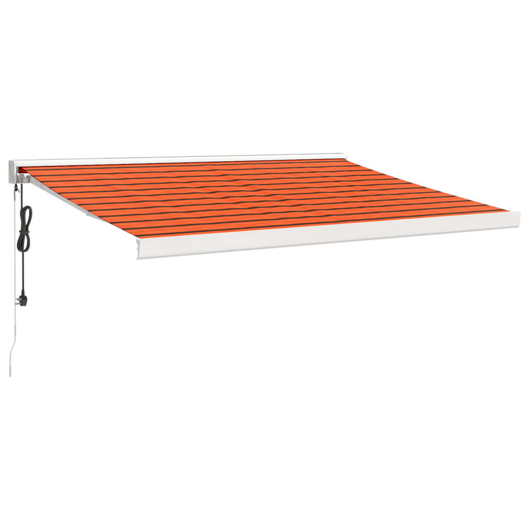 Vidaxl luifel ausziehbar 3x2,5 m Staub und Aluminiumorange und Braun