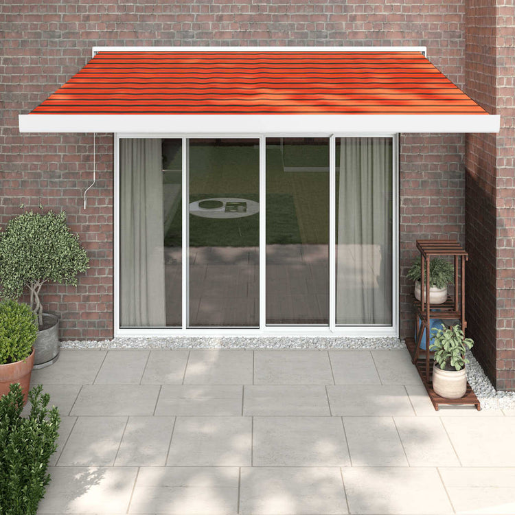 Vidaxl luifel ausziehbar 3x2,5 m Staub und Aluminiumorange und Braun