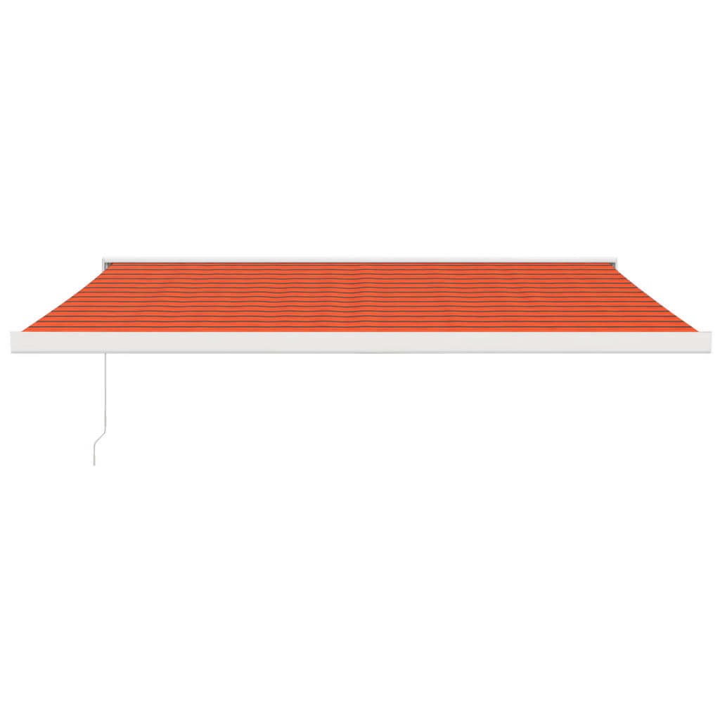 Vidaxl luifel ausziehbar 4,5 x 3 Maust- und Aluminiumorange und Braun