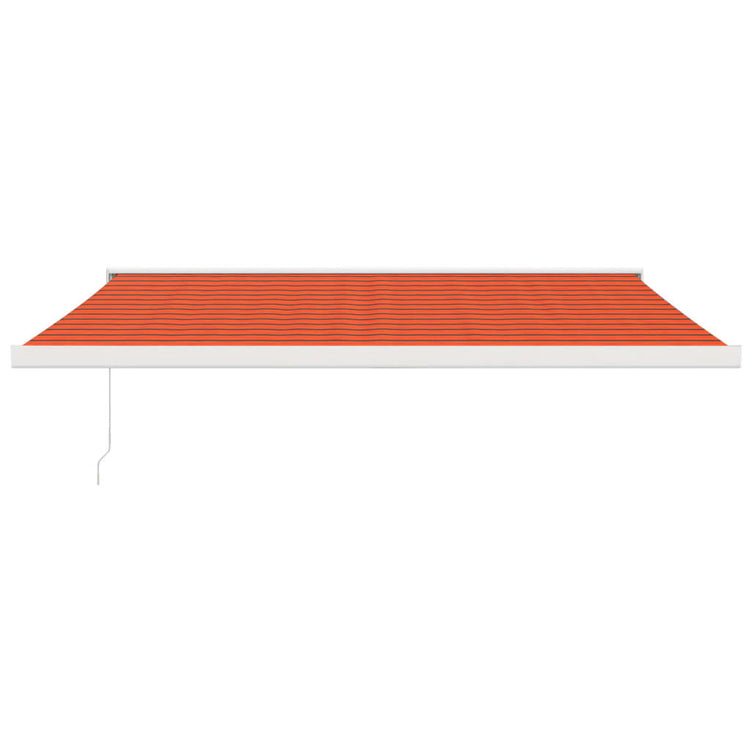 Vidaxl luifel ausziehbar 4,5 x 3 Maust- und Aluminiumorange und Braun