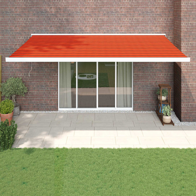 VIDAXL LUIFEL ERFEHLUNG 5X3 M DUST UND ALUMINIUM ORANGE UND BROWN