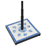 Vidaxl Parasol Foot Quadrat 12 kg blau und weiß - afbeelding 3