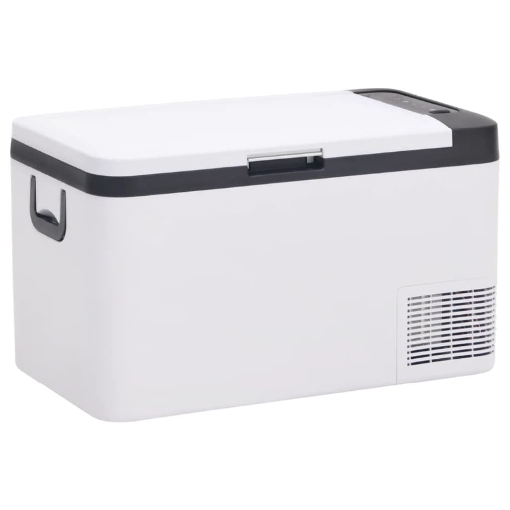 Vidaxl coole Box mit Griff 18 l Pp Pe Schwarz und Weiß