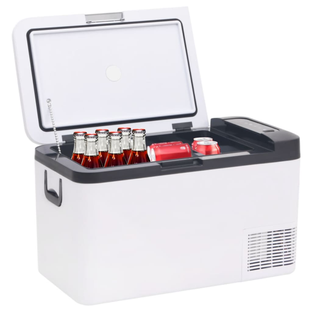 Vidaxl coole Box mit Griff 18 l Pp Pe Schwarz und Weiß