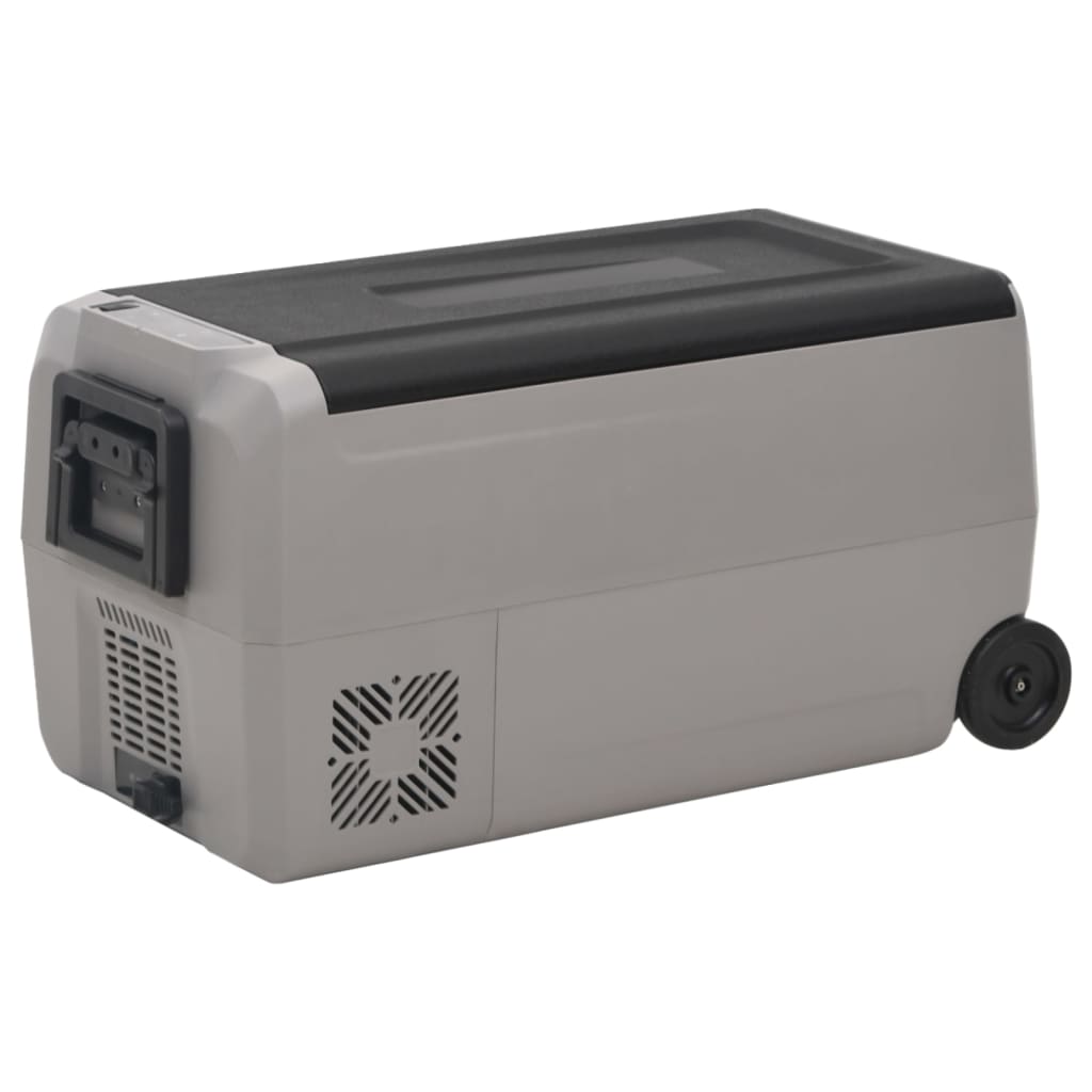 Vidaxl Cool Box mit Rädern und Griff 36 l Polypropene schwarz und grau
