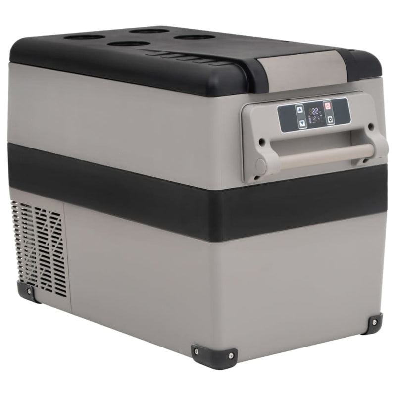 Vidaxl Cool Box mit Griff 55 l pp pp pe schwarz und grau