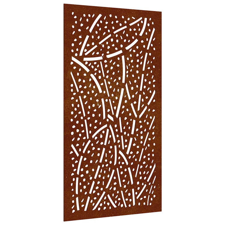 Vidaxl Wanddekoration Gartenblatt Design 105x55 cm Cortenstaal