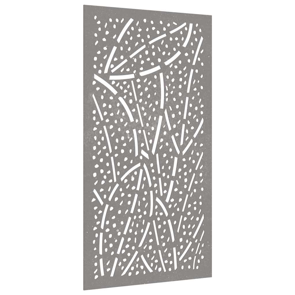 Vidaxl Wanddekoration Gartenblatt Design 105x55 cm Cortenstaal