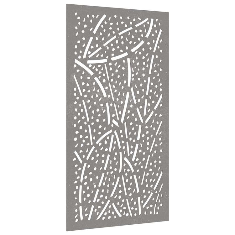 Vidaxl Wanddekoration Gartenblatt Design 105x55 cm Cortenstaal