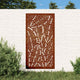 Vidaxl Wanddekoration Gartenblatt Design 105x55 cm Cortenstaal
