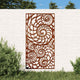 Vidaxl Wanddekoration Gartenschale Design 105x55 cm Corten Stahl