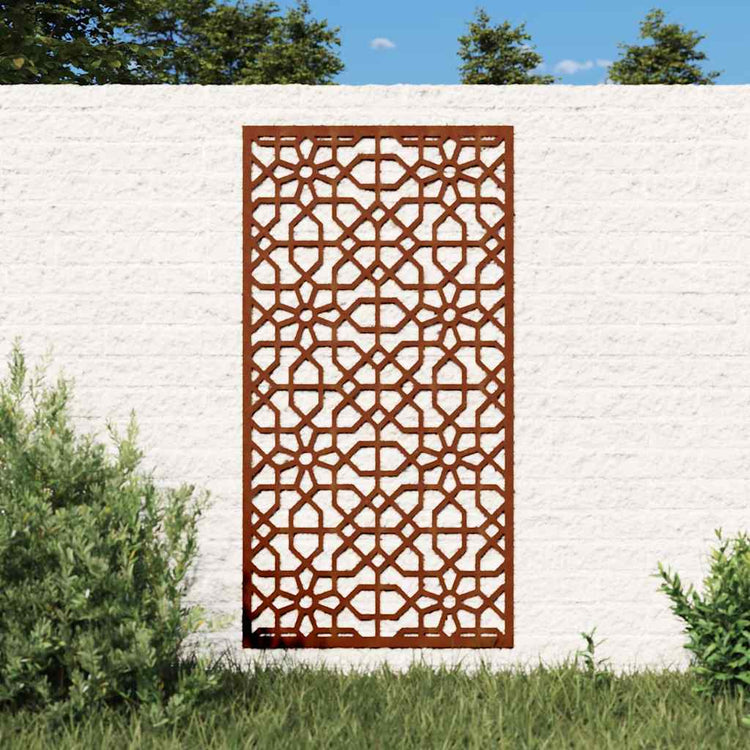 Vidaxxl Wanddekoration Garten Maurisches Design 105x55 cm Cortenstahl