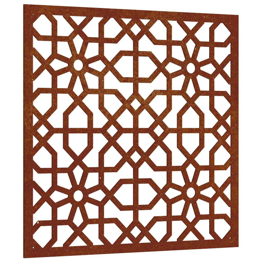 Vidaxl Wanddekoration Garten Moors Design 55x55 cm Cortenstaal