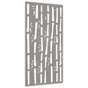 Vidaxl Wanddekoration Garten Bambus Design 105x55 cm Cortenstaal