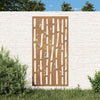 Vidaxl Wanddekoration Garten Bambus Design 105x55 cm Cortenstaal