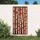 Vidaxxl Wanddekoration Garten Bambus Design 105x55 cm Cortenstahl