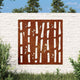 Vidaxl Wanddekoration Garten Bambus Design 55x55 cm Cortenstaal