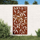 Vidaxl Wanddekoration Garten Bamo Bool Design 105x55 cm Cortenstaal