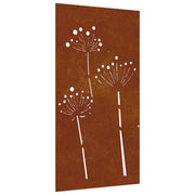 Vidaxl Wanddekoration Gartenblume Design 105x55 cm Cortenstaal - afbeelding 2