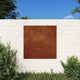 Vidaxl Wanddekoration Garten Sonne Sport 55x55 cm Cortenstaal