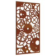 Vidaxl Wanddekoration Gartengetriebe 105x55 cm Corten Stahl - afbeelding 2