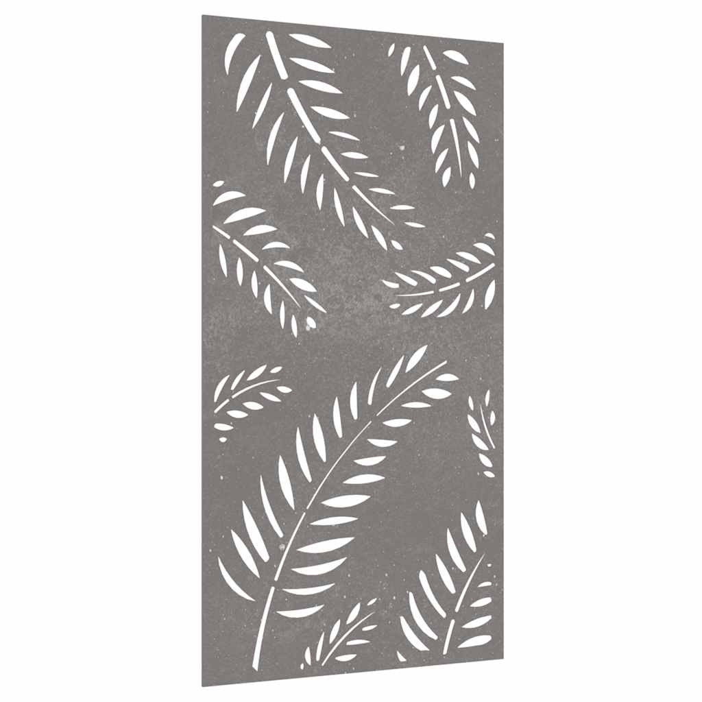 Vidaxl Wanddekoration Gartenblatt Design 105x55 cm Cortenstaal