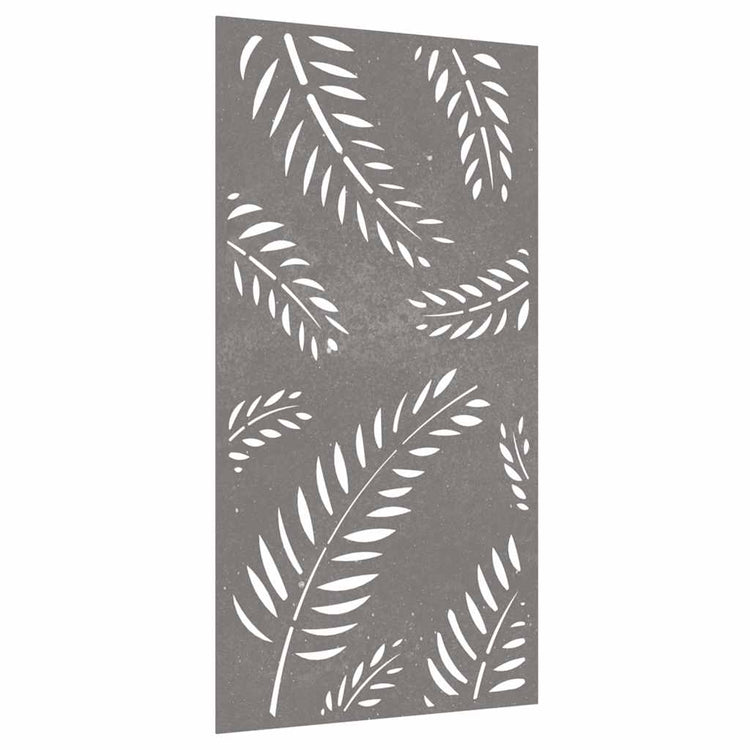 Vidaxl Wanddekoration Gartenblatt Design 105x55 cm Cortenstaal