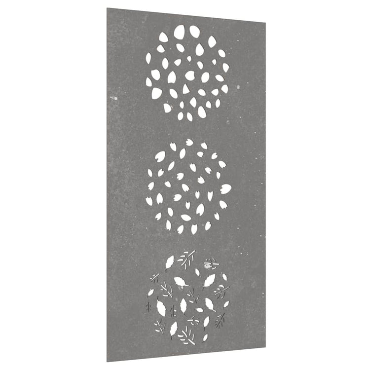 Vidaxl Wanddekoration Gartenblatt Design 105x55 cm Cortenstaal