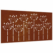 Vidaxl Wanddekoration Gartenblume Design 105x55 cm Cortenstaal - afbeelding 2