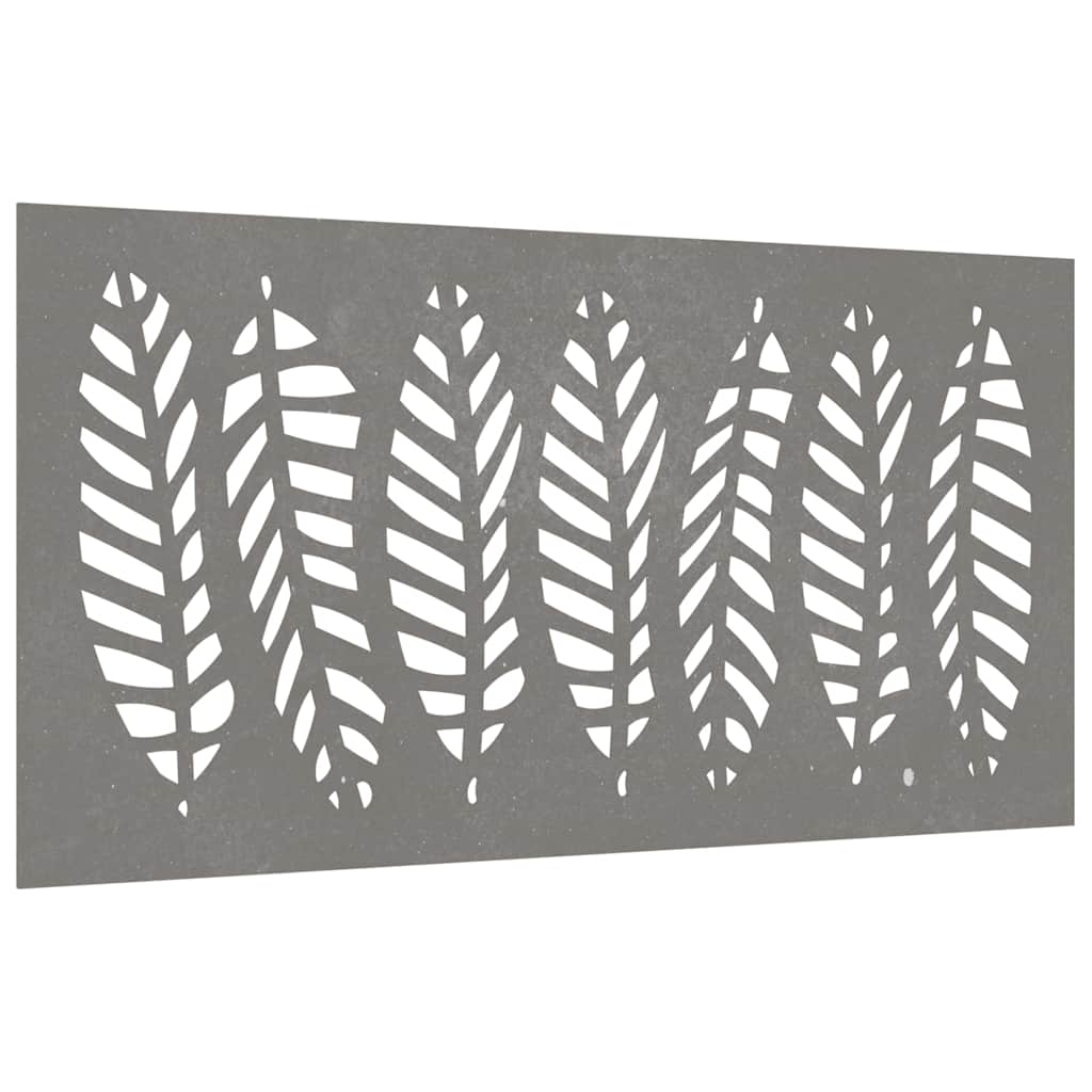 Vidaxl Wanddekoration Gartenblatt Design 105x55 cm Cortenstaal