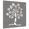 Vidaxl Wanddekoration Gartenbaum Design 55x55 cm Cortenstaal