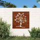 Vidaxl Wanddekoration Gartenbaum Design 55x55 cm Cortenstaal