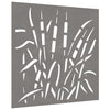 Vidaxl Wanddekoration Gartengras Design 55x55 cm Cortenstaal