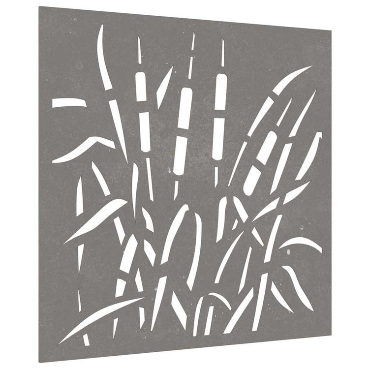 Vidaxl Wanddekoration Gartengras Design 55x55 cm Cortenstaal