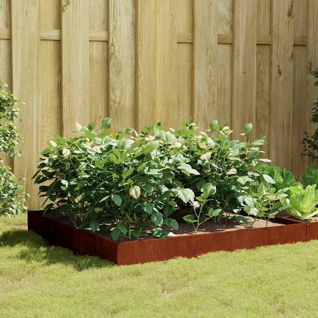 VIDAXL -Pflanzer erhoben 100x100x26 cm Cortenstaal