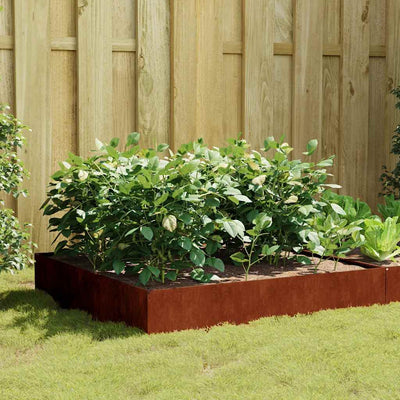 VIDAXL -Pflanzer erhoben 100x100x33,5 cm Cortenstaal