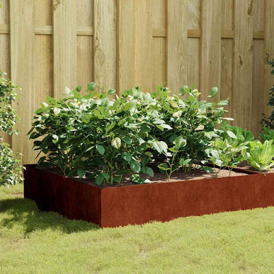 VIDAXL -Pflanzer erhoben 100x100x41 cm Cortenstaal