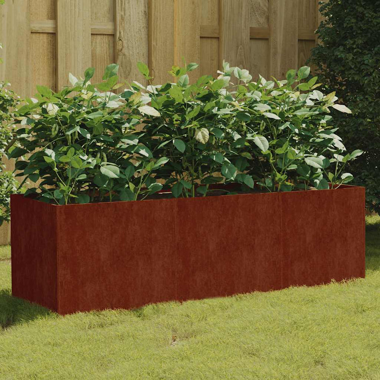 VIDAXL -Pflanzer erhöht 120 x 40 x 40 cm Corten Stahl