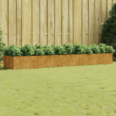 Vidaxl -Pflanzer erhöhte 360x80x40 cm Corten Stahl