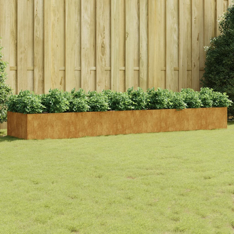 Vidaxl -Pflanzer erhöhte 360x80x40 cm Corten Stahl