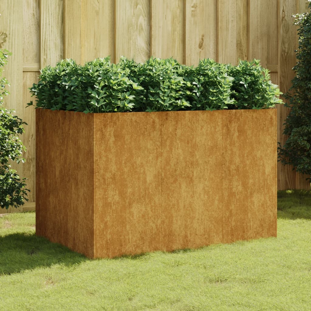 VIDAXL -Pflanzer erhöht 120 x 80 x 80 cm Corten Stahl