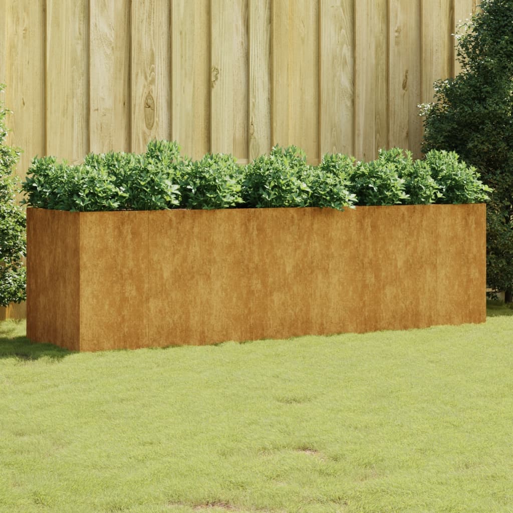 VIDAXL -Pflanzer erhöhte 280 x 80 x 80 cm Cortenstaal