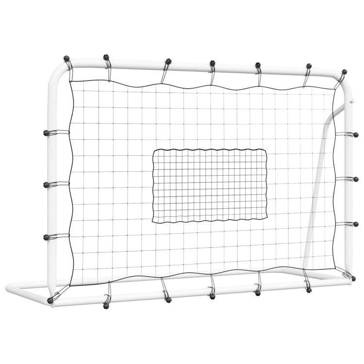 Vidaxl Football Rebounder 184x61x123 cm Stahl und PE -Weiß und Schwarz