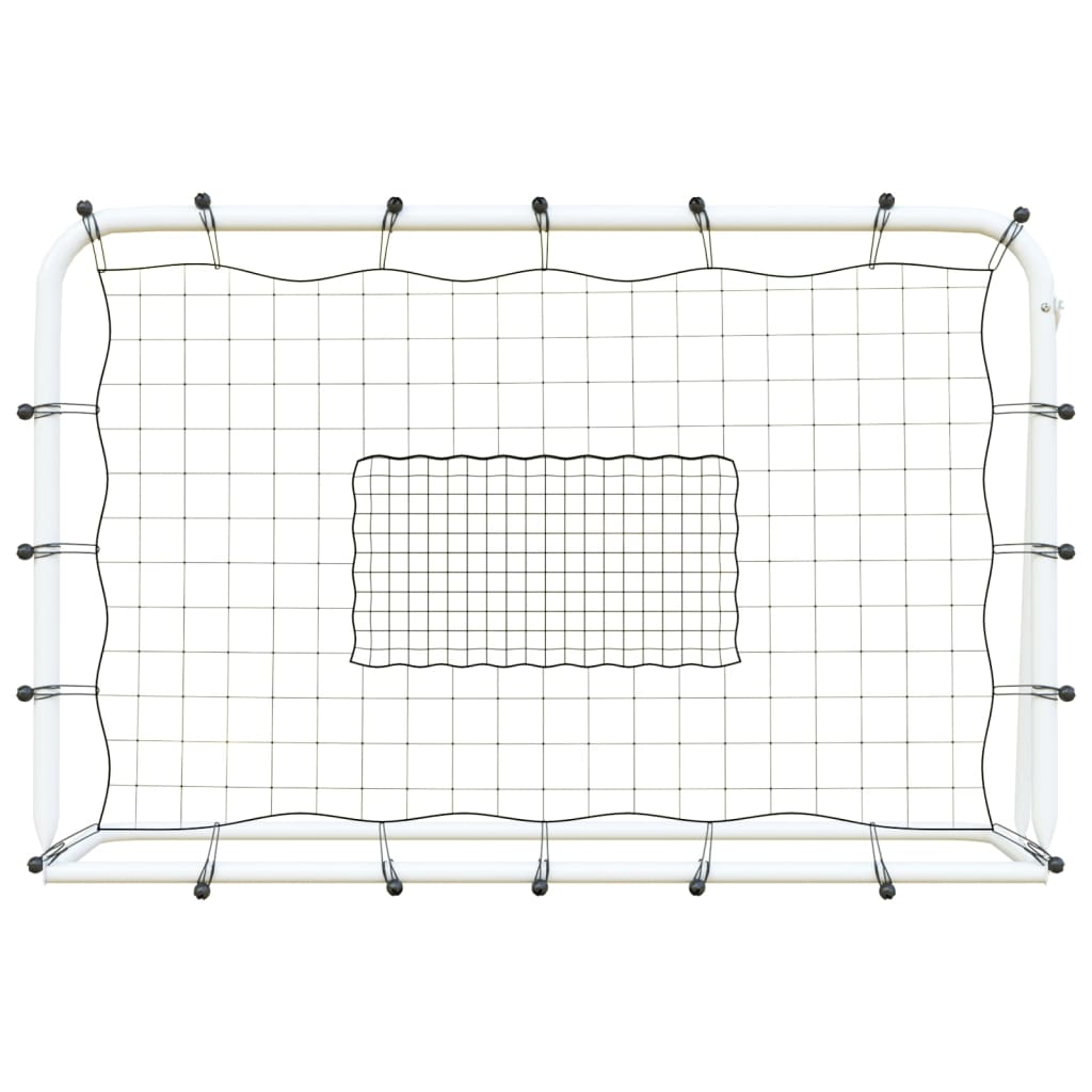 Vidaxl Football Rebounder 184x61x123 cm Stahl und PE -Weiß und Schwarz