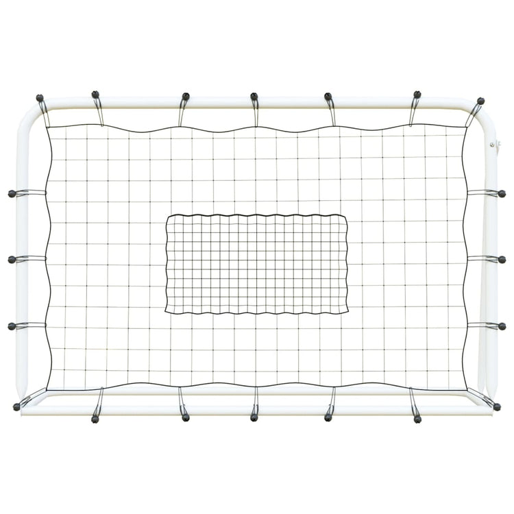 Vidaxl Football Rebounder 184x61x123 cm Stahl und PE -Weiß und Schwarz