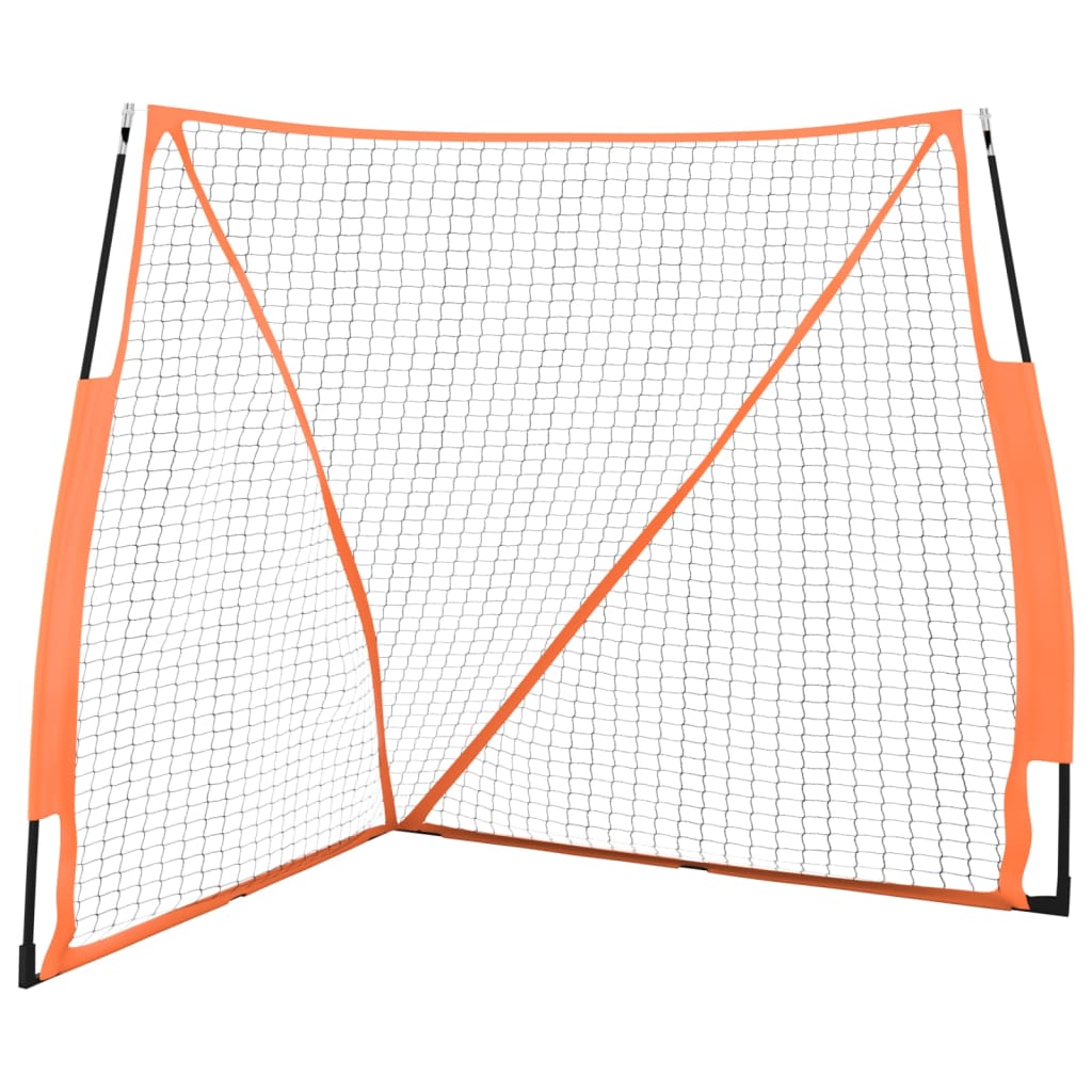 Vidaxl Baseball -Netz tragbar 183x182x183cm Stahl Polyester Orange Schwarz