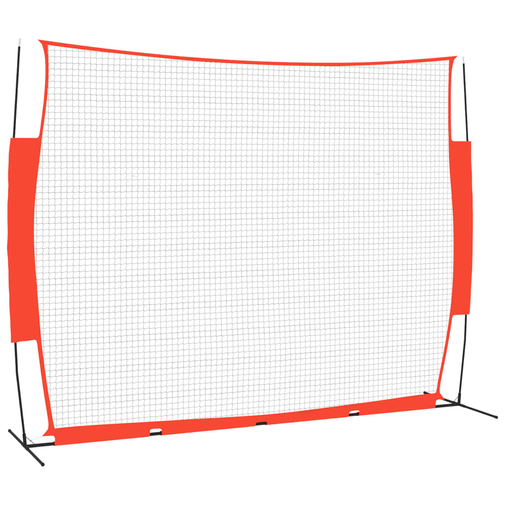 Vidaxl Baseball -Netz tragbar 369x107x271 cm Stahl Polyester rot schwarz