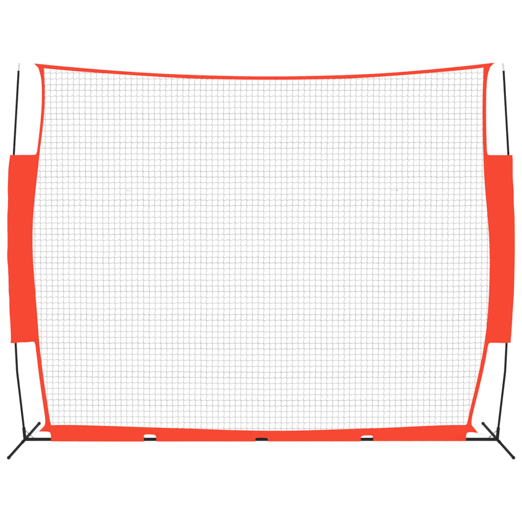 Vidaxl Baseball -Netz tragbar 369x107x271 cm Stahl Polyester rot schwarz